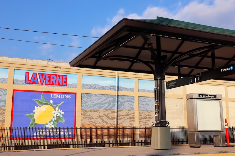 La Verne (LA County), California – January 30, 2025: La Verne/Fairplex Metro Rail A Line Station set to open in Summer 2025