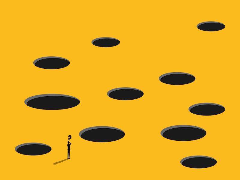 Businessmen are in the midst of many pitfalls