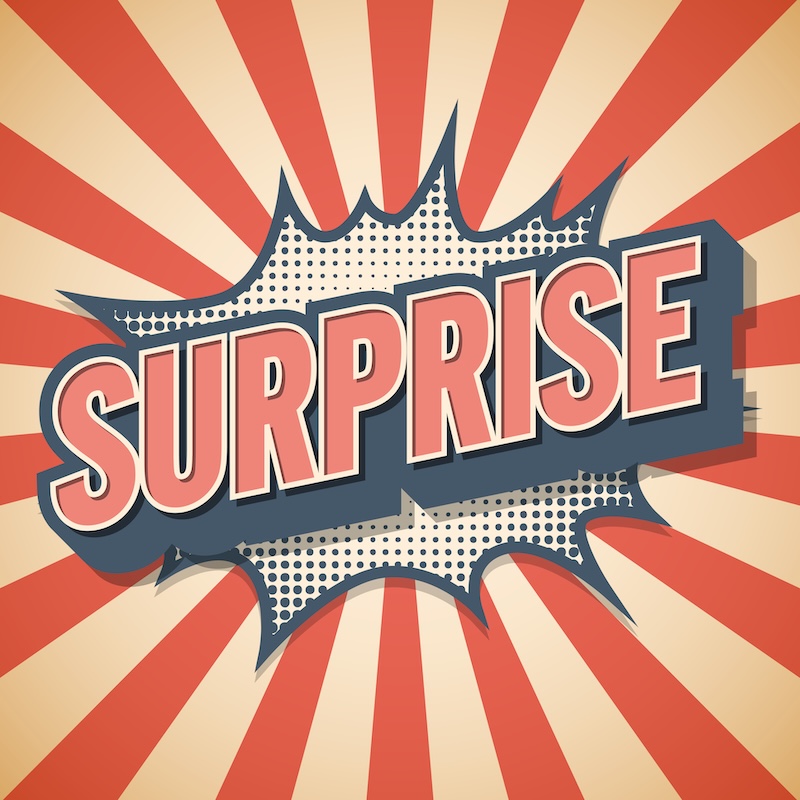Retro poster, Surprise, Vector illustration.