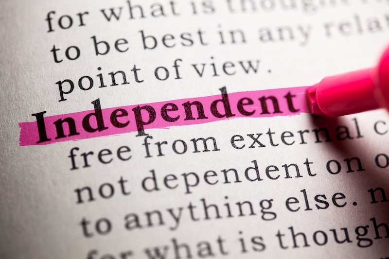 Fake Dictionary, Dictionary definition of the word independent.