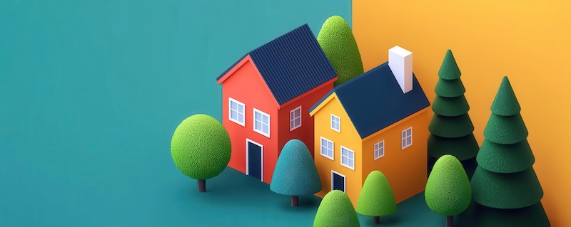 Blockchainenabled real estate transaction illustration, showing tokenized property assets and smart contracts automating the sale process
